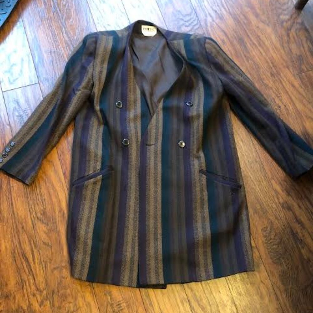 ports womens wool herringbone blazer
